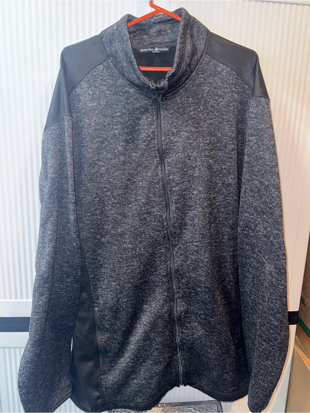 Beverly Hills Polo Club Gray Full-Zip Knit Jacket